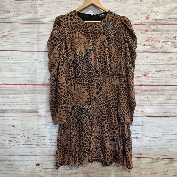 The Kooples Hide & Seek Lurex Leopard Dress Sz 4 - Picture 3 of 12